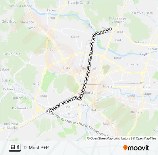 6 Bus Line Map