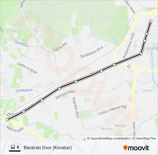 6 Bus Line Map