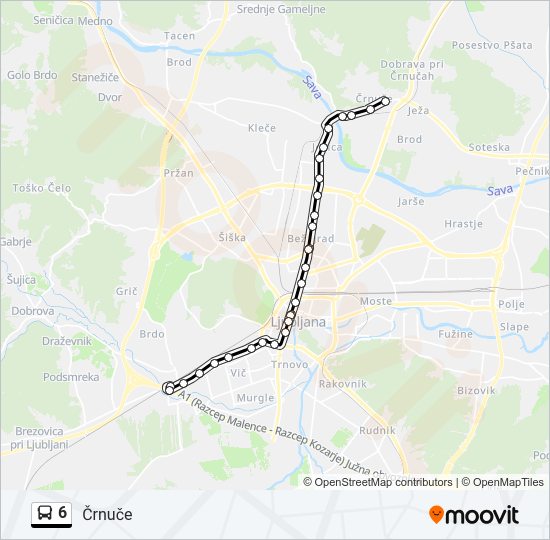 6 bus Line Map