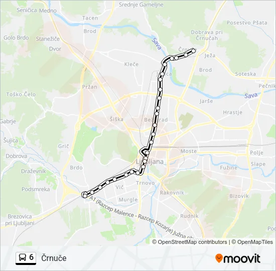 6 Bus Line Map