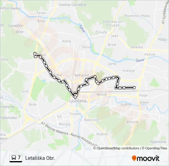 7 Bus Line Map