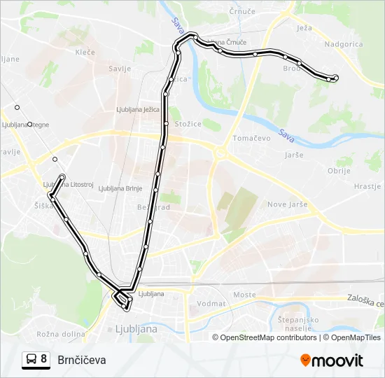 8 Bus Line Map