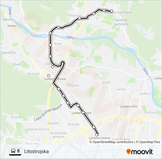 8 Bus Line Map