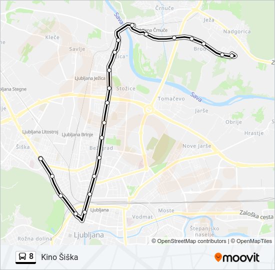 8 bus Line Map