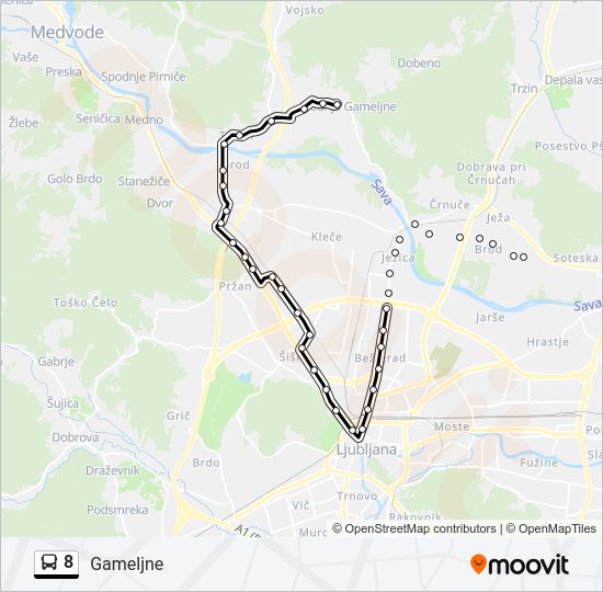 8 bus Line Map