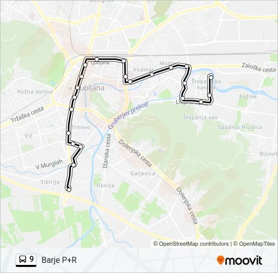 9 Bus Line Map