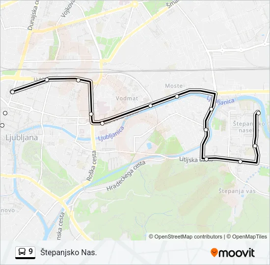 9 Bus Line Map