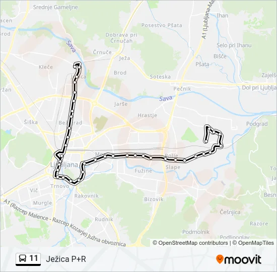 11 Bus Line Map