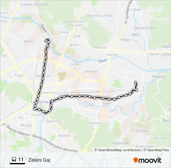 11 Bus Line Map