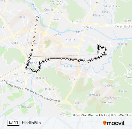 11 Bus Line Map