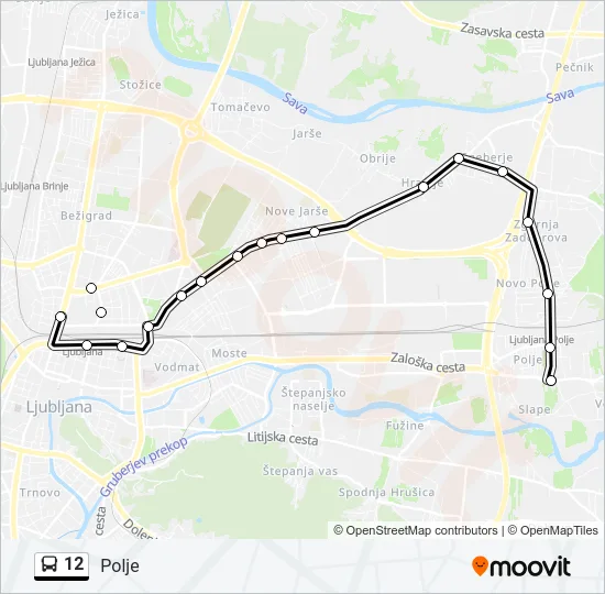 12 Bus Line Map