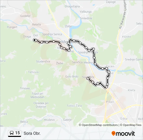 15 Bus Line Map