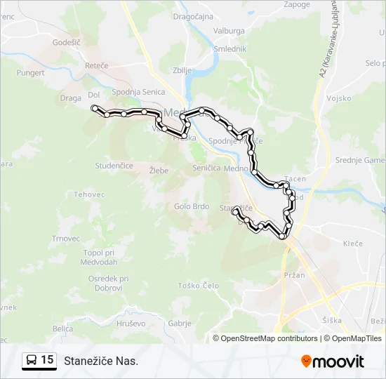 15 Bus Line Map
