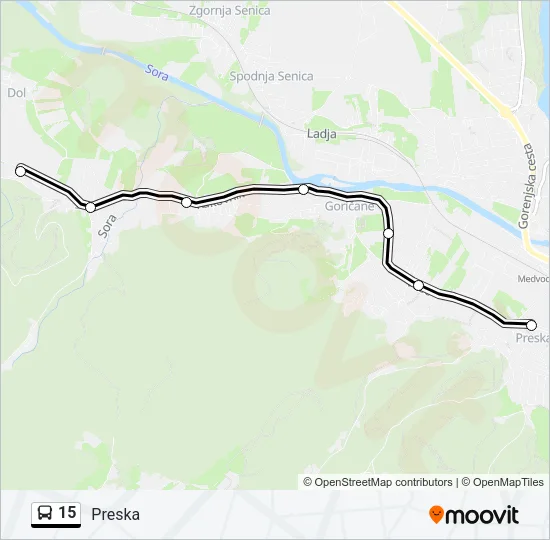 15 Bus Line Map