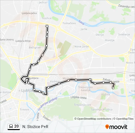 20 Bus Line Map