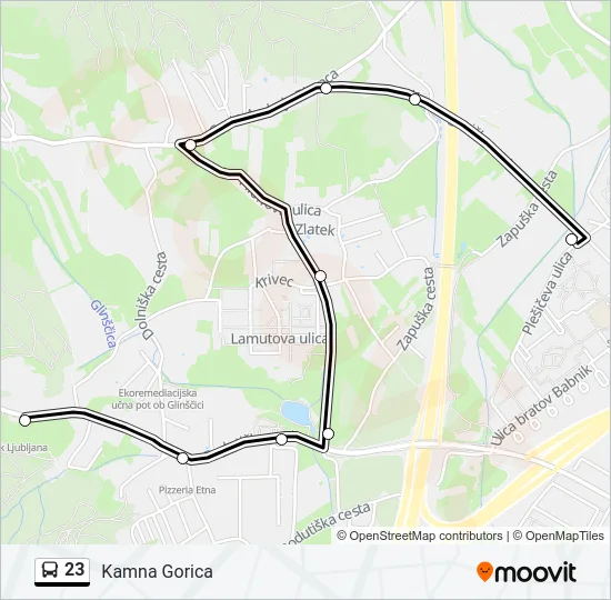 23 Bus Line Map