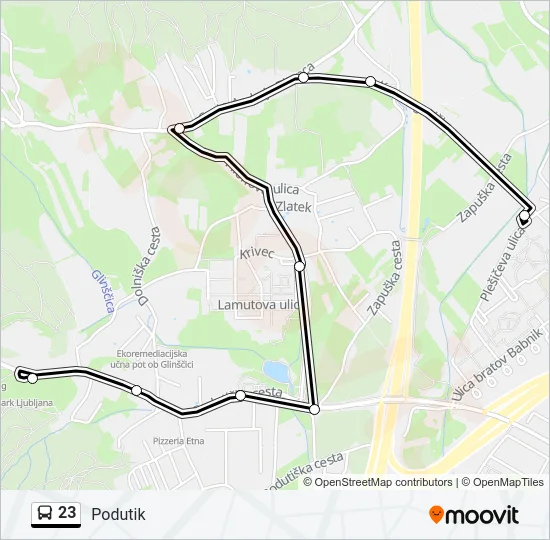 23 Bus Line Map