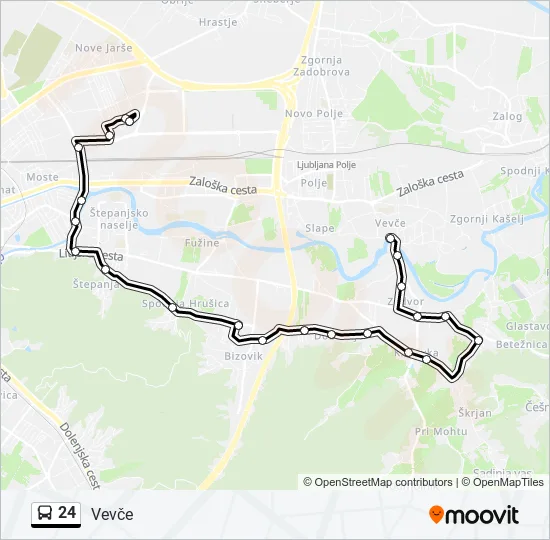 24 Bus Line Map