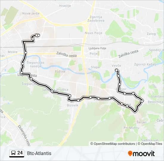 24 Bus Line Map