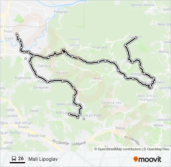 26 Bus Line Map