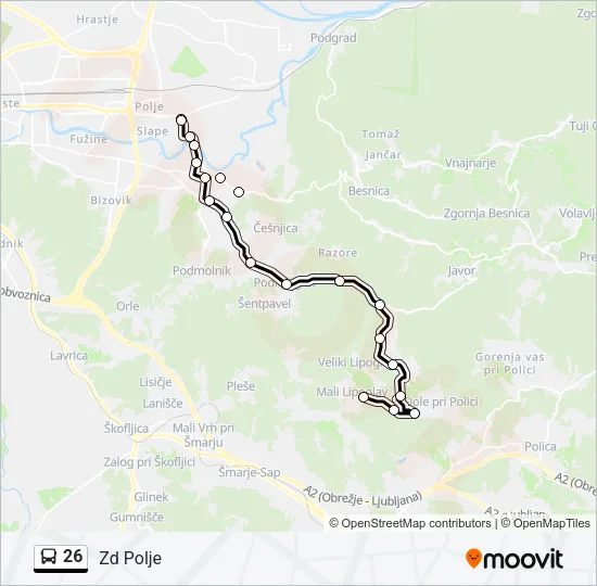 26 Bus Line Map