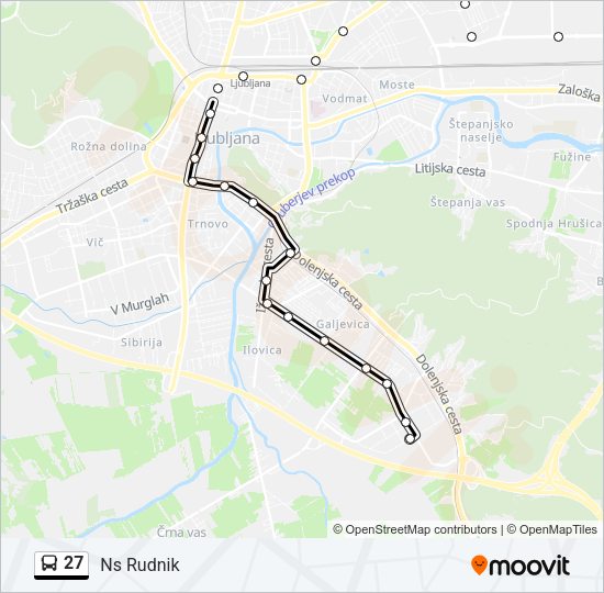 27 Bus Line Map