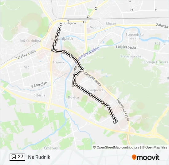 27 Bus Line Map