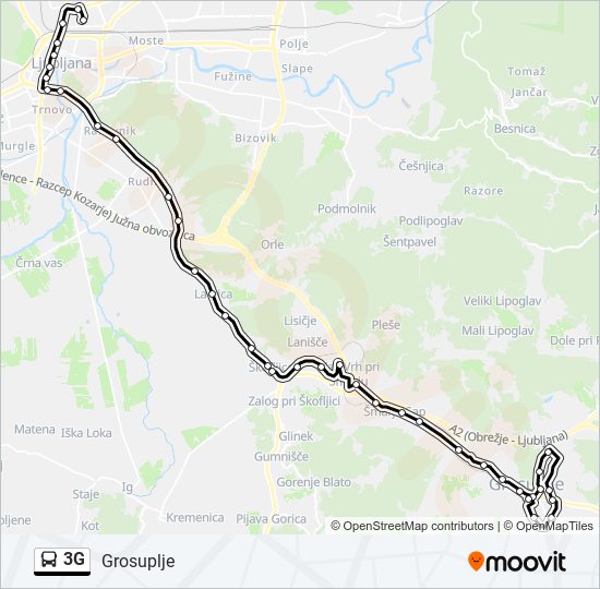 3G bus Line Map