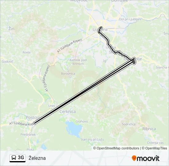 3G Bus Line Map