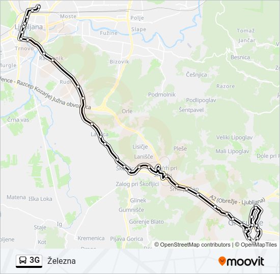 3G bus Line Map