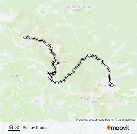 52 Bus Line Map
