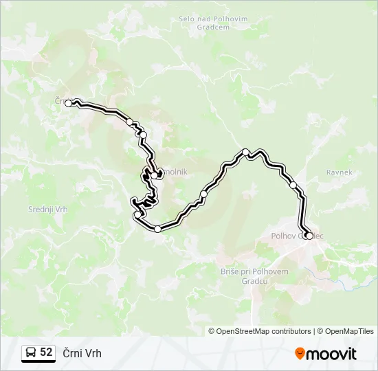 52 Bus Line Map