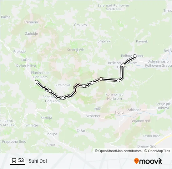 53 Bus Line Map