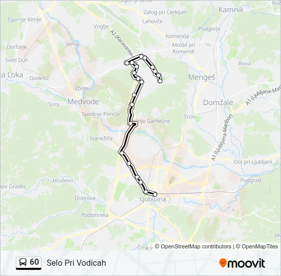 60 Bus Line Map