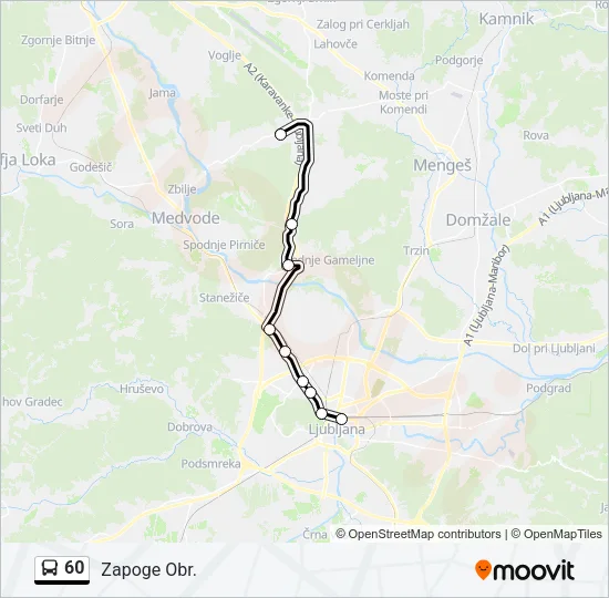 60 Bus Line Map