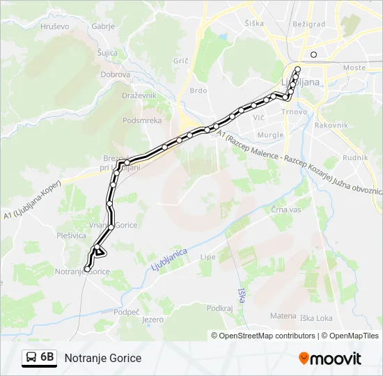 6B Bus Line Map