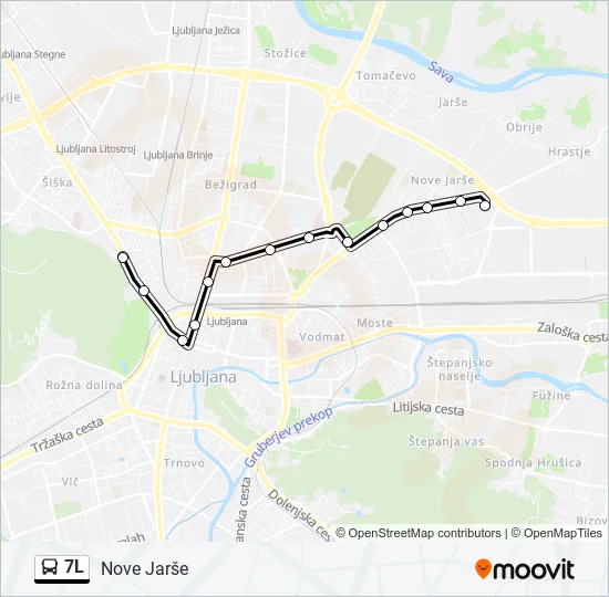 7L Bus Line Map