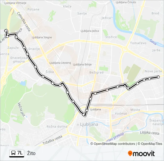 7L Bus Line Map