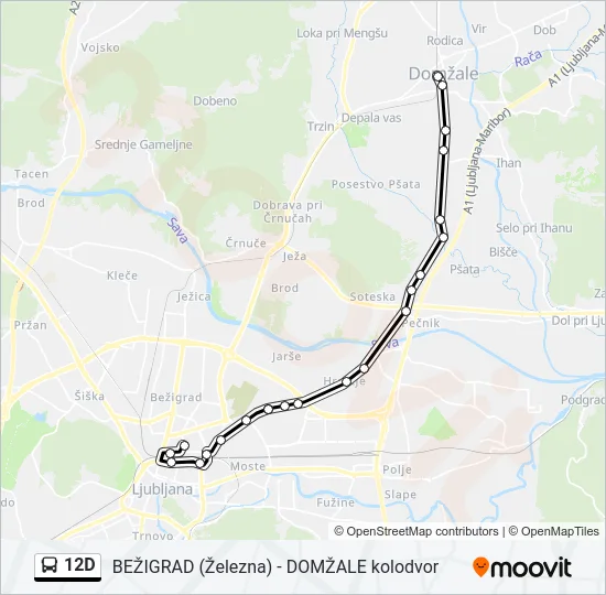 12D Bus Line Map