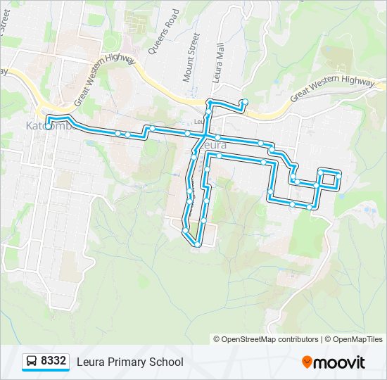 8332 bus Line Map