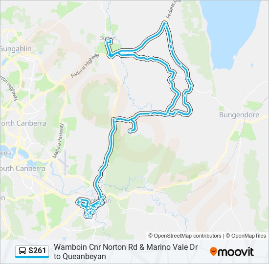s261 Route: Schedules, Stops & Maps - Wamboin (Updated)