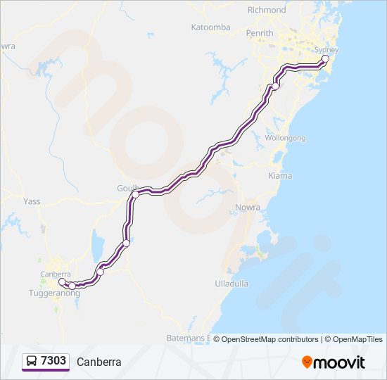 7303 Route: Schedules, Stops & Maps - Canberra (Updated)