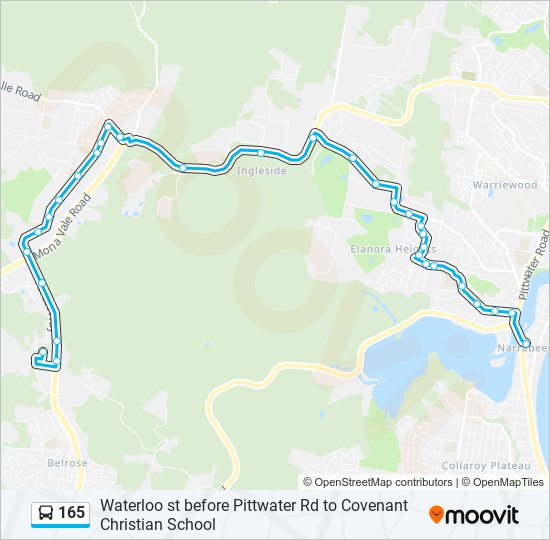 165 bus Line Map