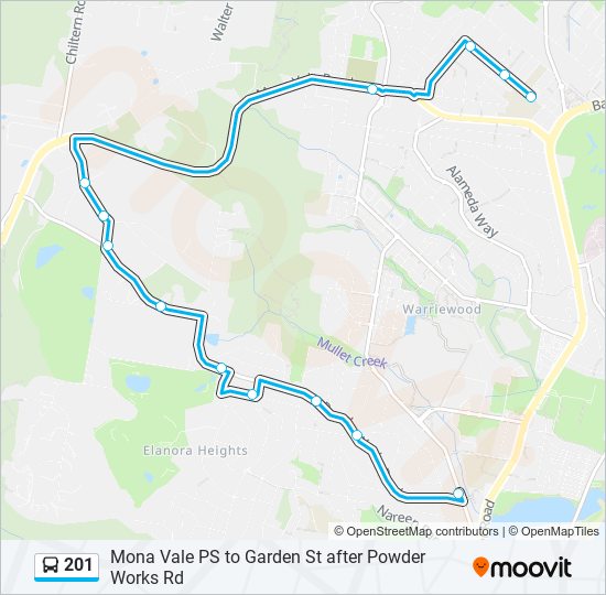 201 Route Schedules, Stops & Maps Powder Works Rd & Garden St (Updated)