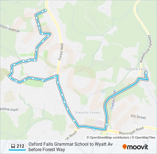 212 bus Line Map