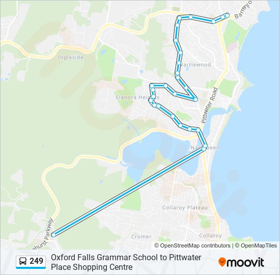 249 Route Schedules, Stops & Maps Mona Vale (Park Street) (Updated)