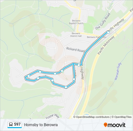 597 Route: Schedules, Stops & Maps - Berowra (Updated)