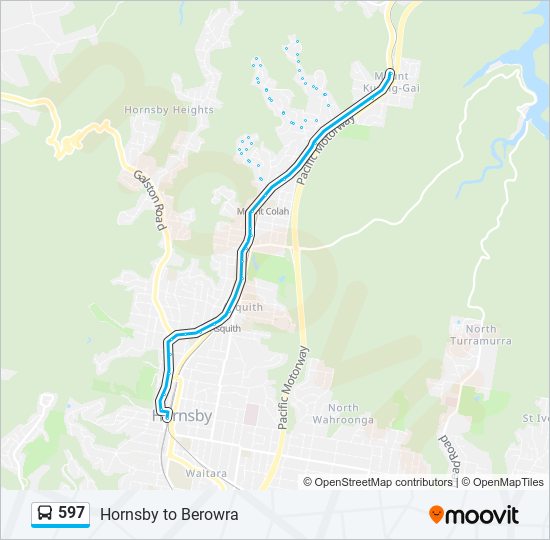 597 Route: Schedules, Stops & Maps - Hornsby Station (Updated)