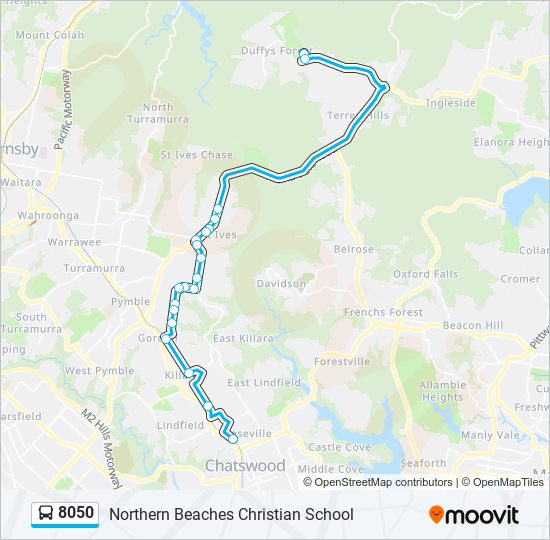 8050 bus Line Map