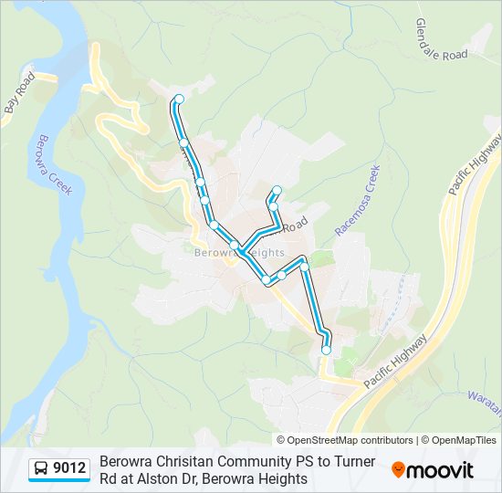 9012 bus Line Map